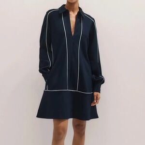 ME+EM Travel Tailoring Swing Dress Navy Women’s size 4